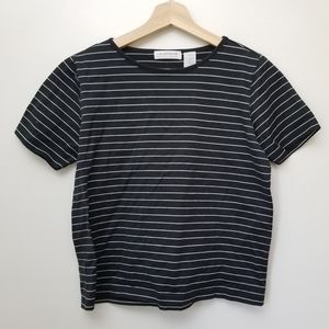 Black and white striped tee